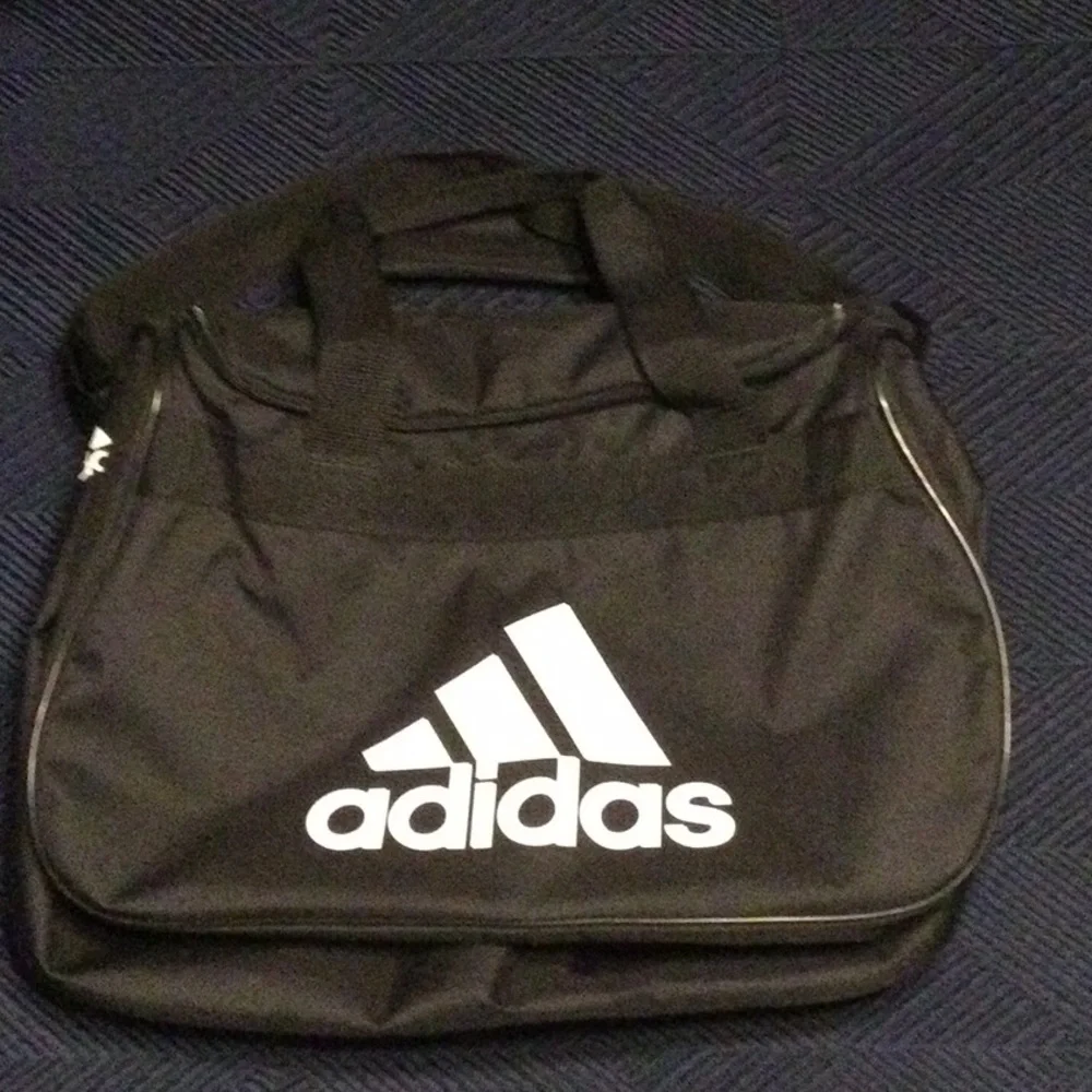 Adidas black canvas duffel bag